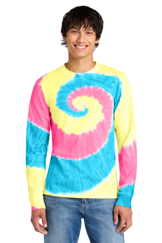 Port & Co ®  Tie-Dye Long Sleeve Tee.  PC147LS | Add Your Logo