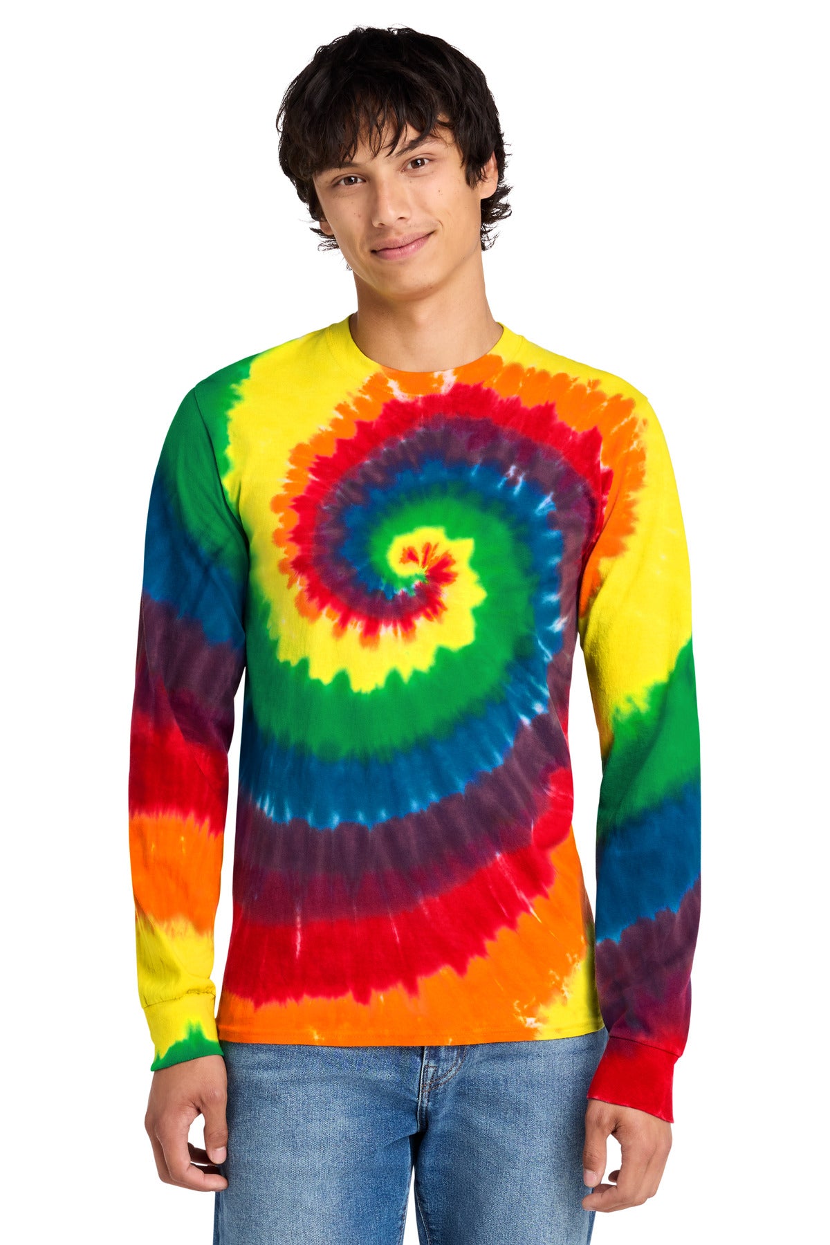 Port & Co ®  Tie-Dye Long Sleeve Tee.  PC147LS | Add Your Logo