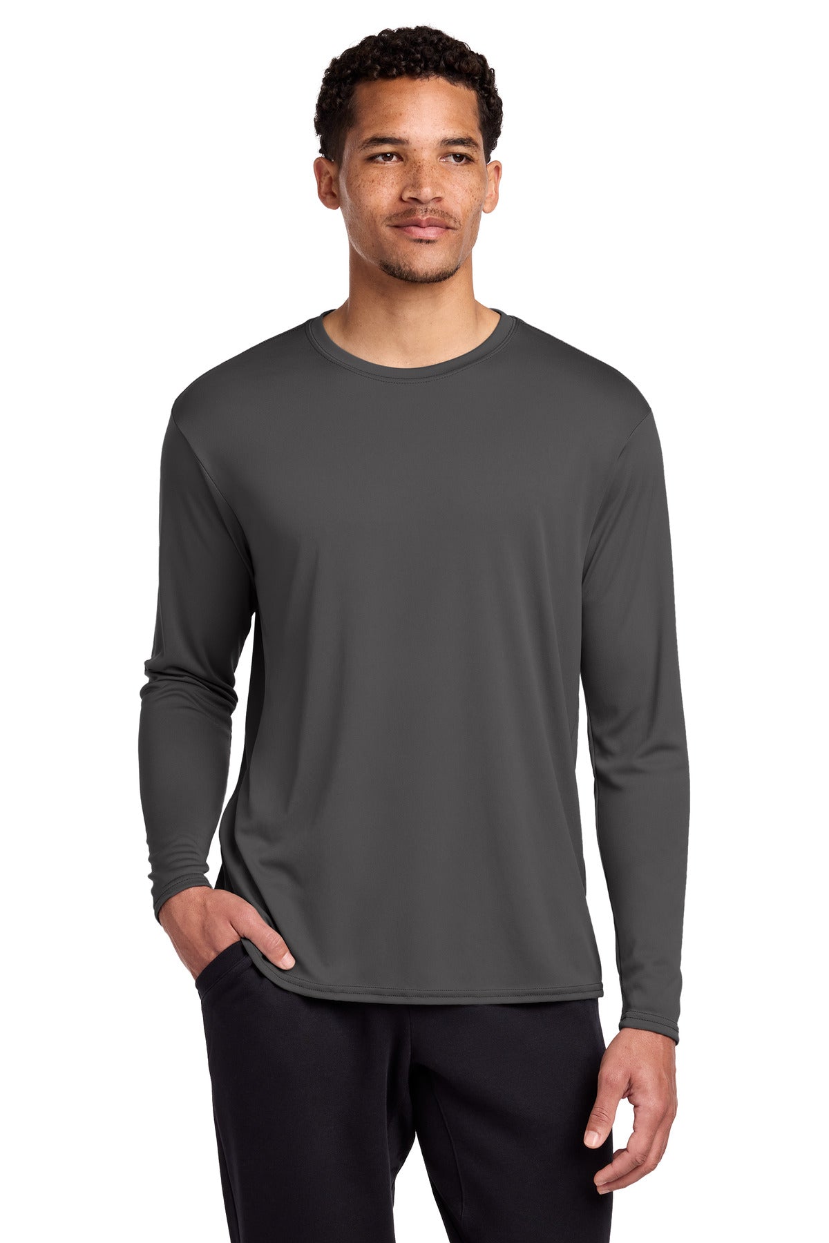 Port & Co ®  Long Sleeve Performance Tee. PC380LS | Add Your Logo