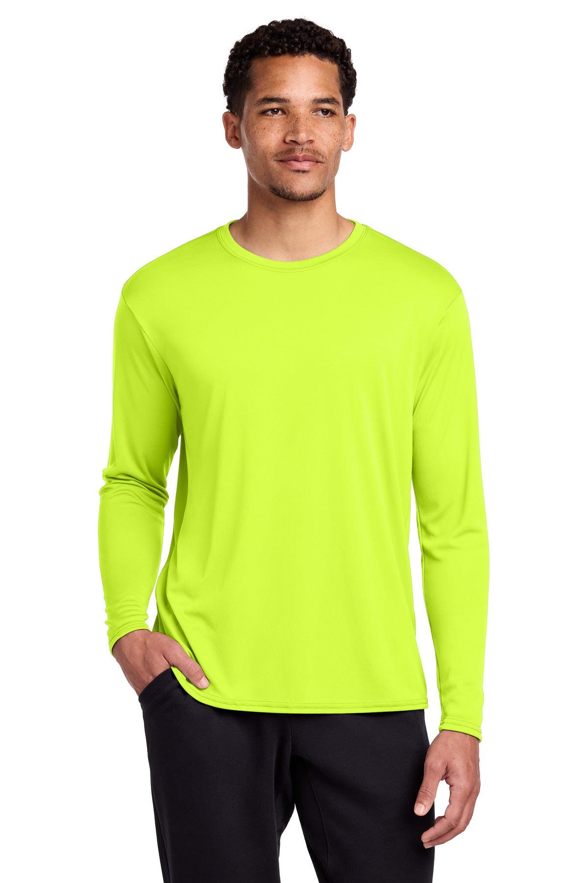 Port & Co ®  Long Sleeve Performance Tee. PC380LS | Add Your Logo