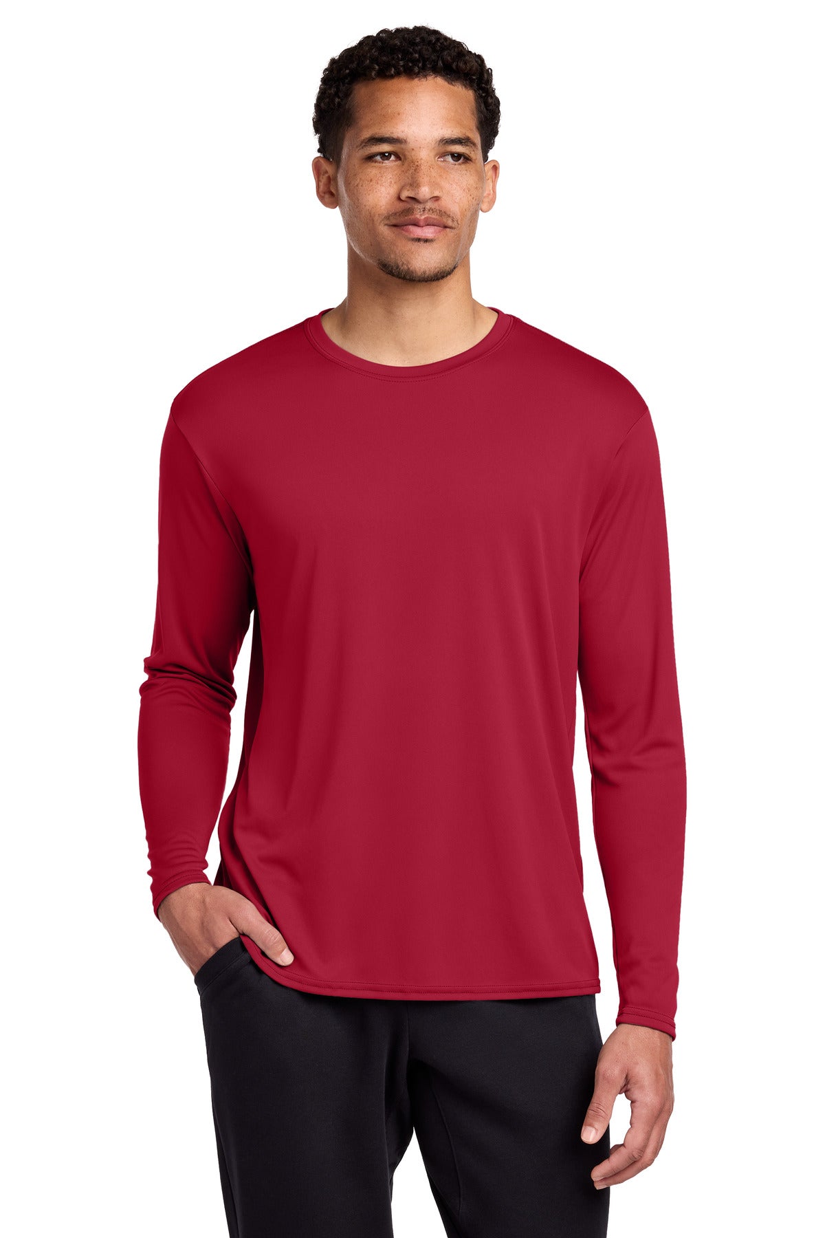 Port & Co ®  Long Sleeve Performance Tee. PC380LS | Add Your Logo
