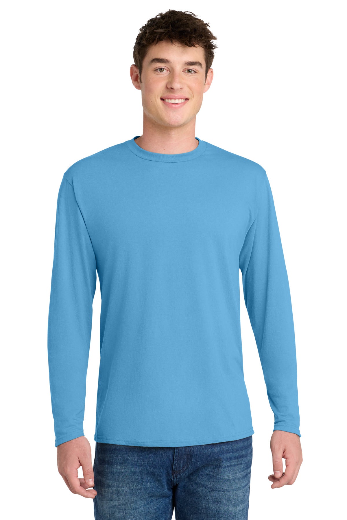 Port & Co ®  Long Sleeve Performance Blend Tee. PC381LS | Add Your Logo