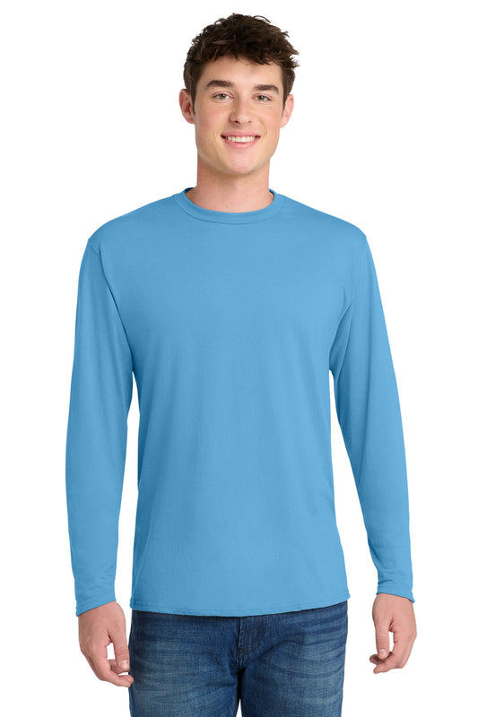 Port & Co ®  Long Sleeve Performance Blend Tee. PC381LS | Add Your Logo