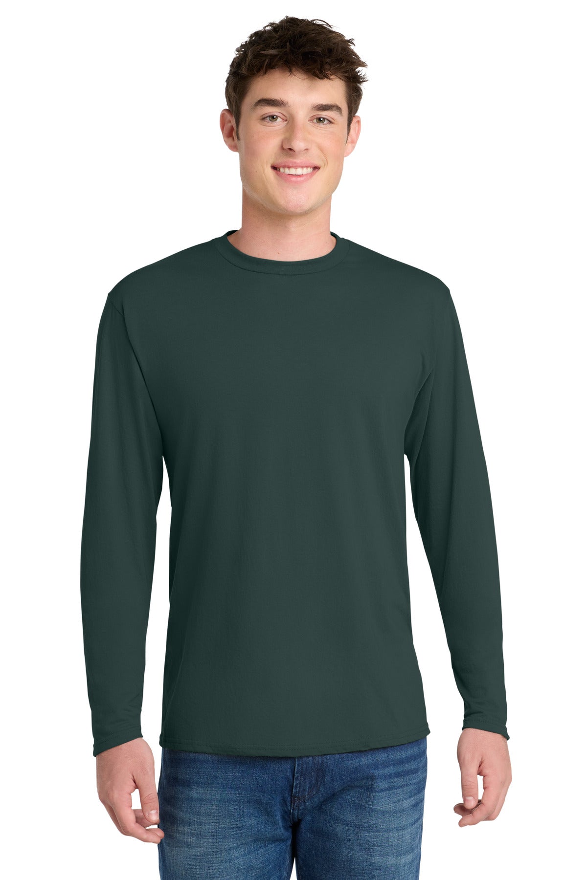 Port & Co ®  Long Sleeve Performance Blend Tee. PC381LS | Add Your Logo