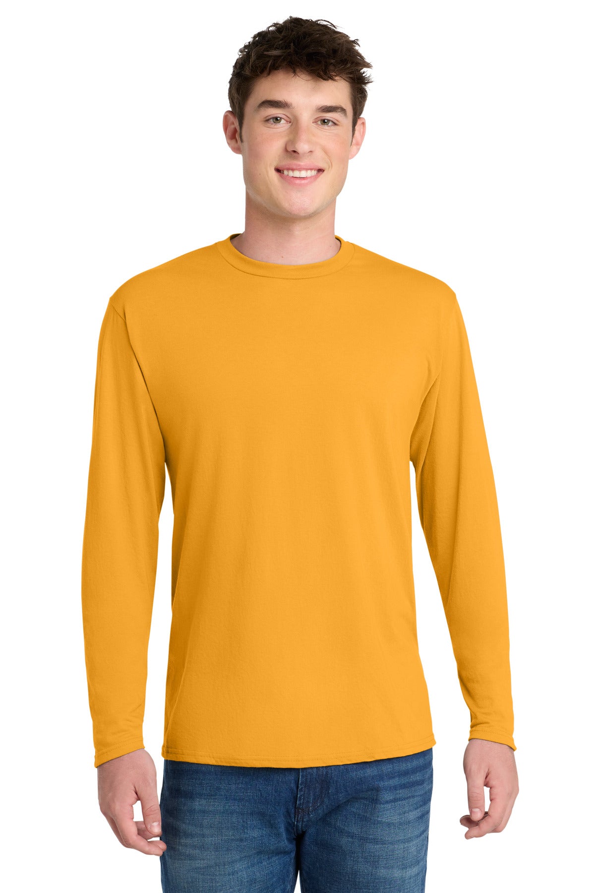 Port & Co ®  Long Sleeve Performance Blend Tee. PC381LS | Add Your Logo