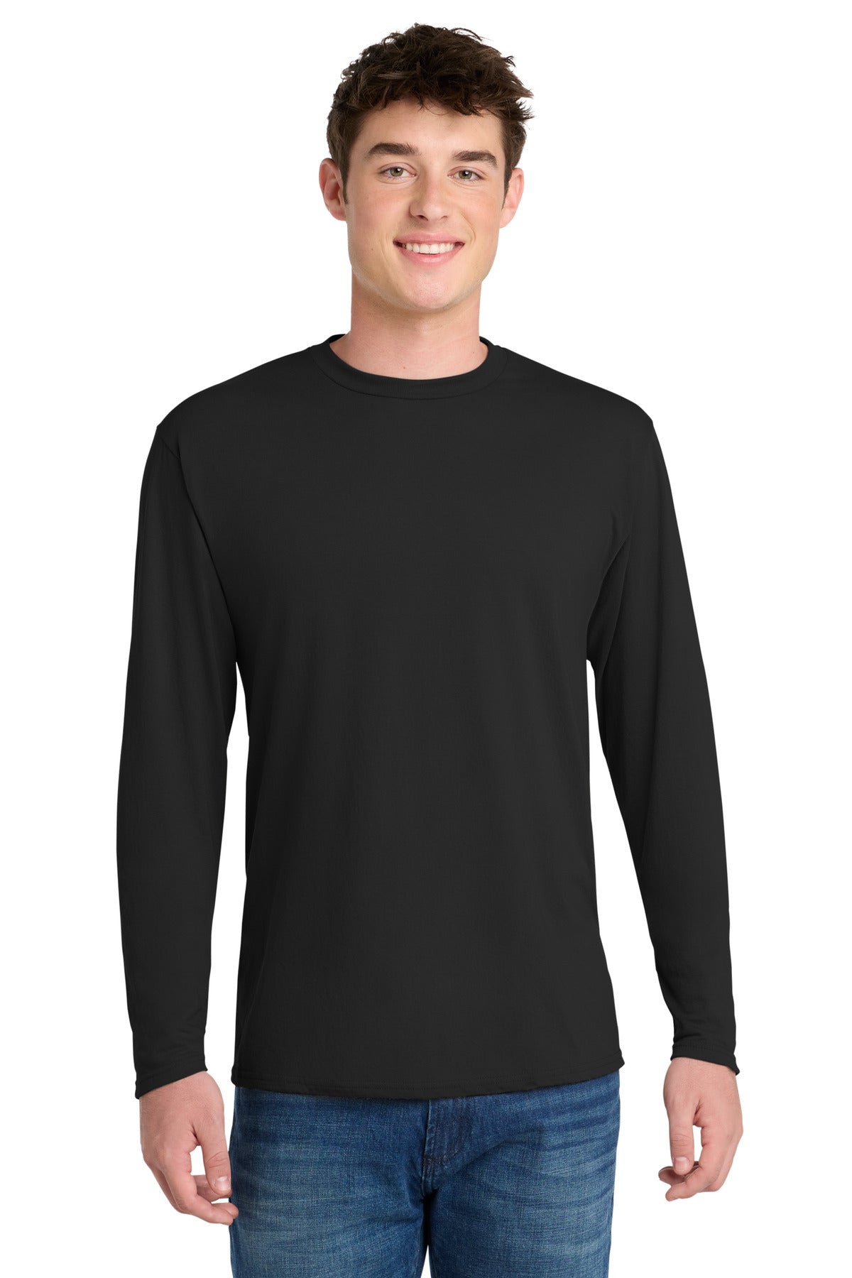 Port & Co ®  Long Sleeve Performance Blend Tee. PC381LS | Add Your Logo