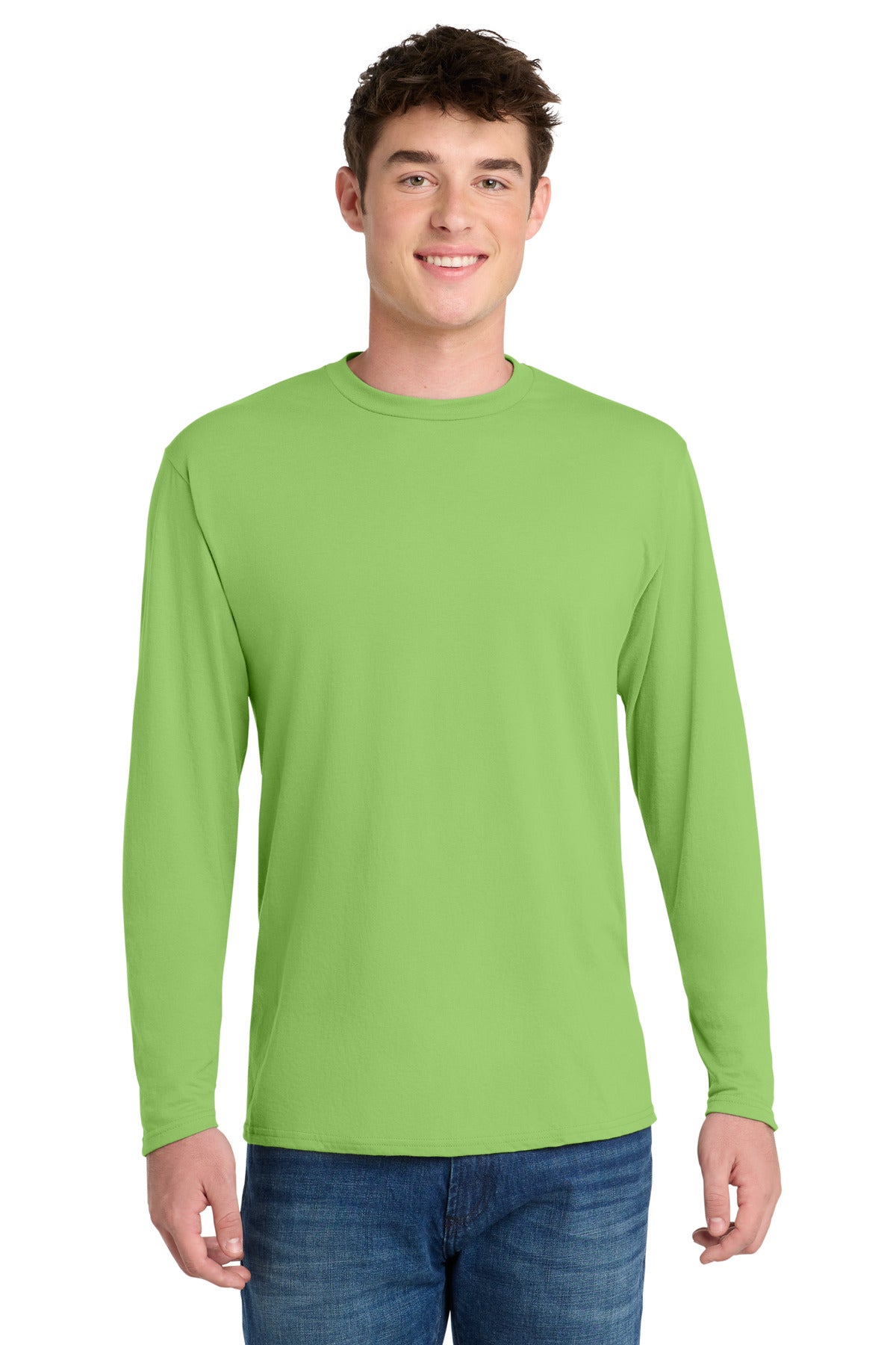 Port & Co ®  Long Sleeve Performance Blend Tee. PC381LS | Add Your Logo