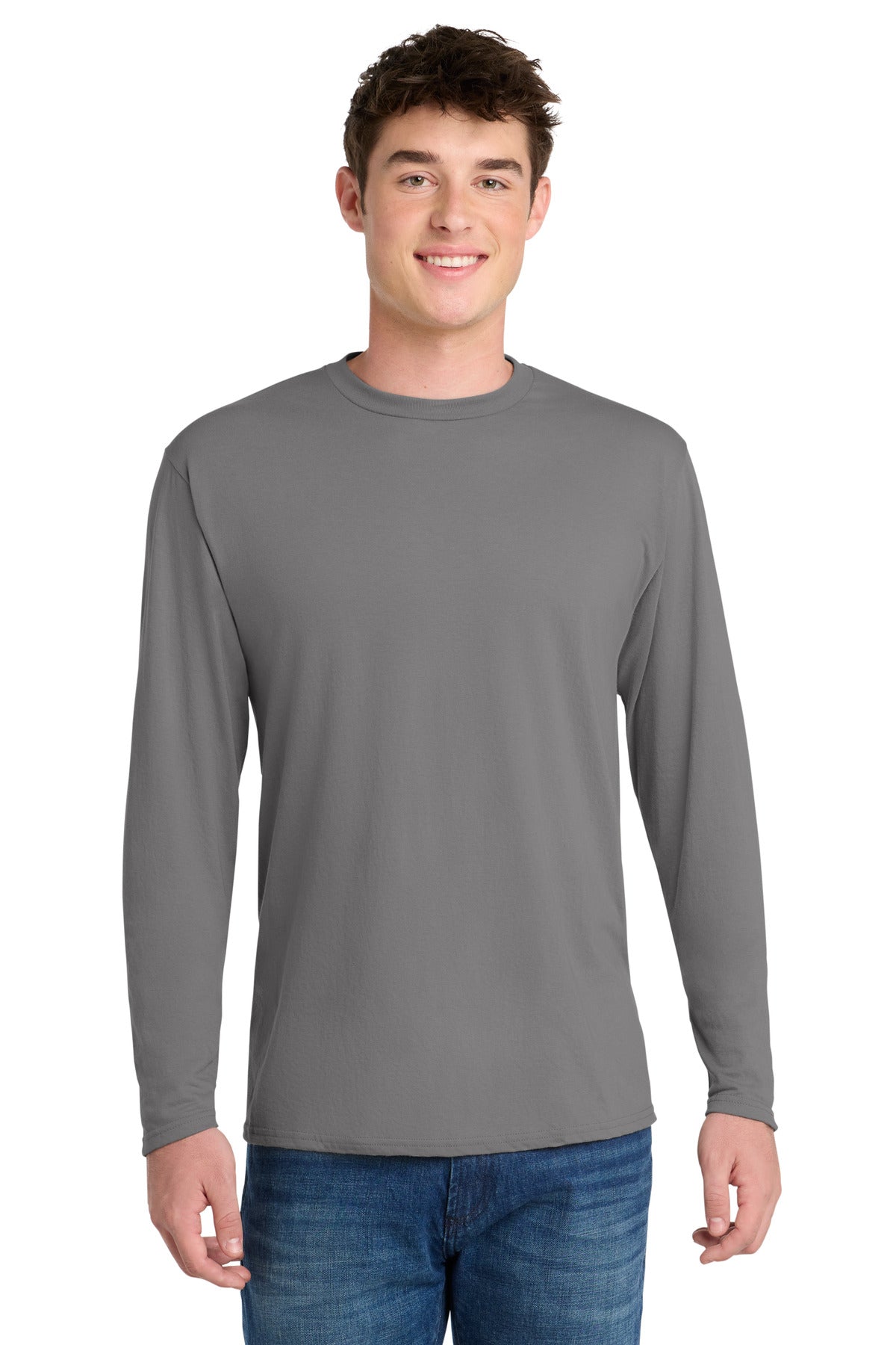 Port & Co ®  Long Sleeve Performance Blend Tee. PC381LS | Add Your Logo
