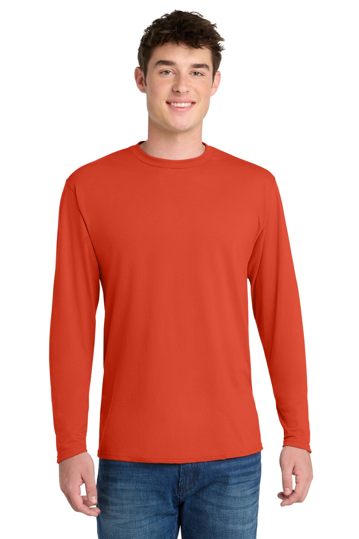 Port & Co ®  Long Sleeve Performance Blend Tee. PC381LS | Add Your Logo