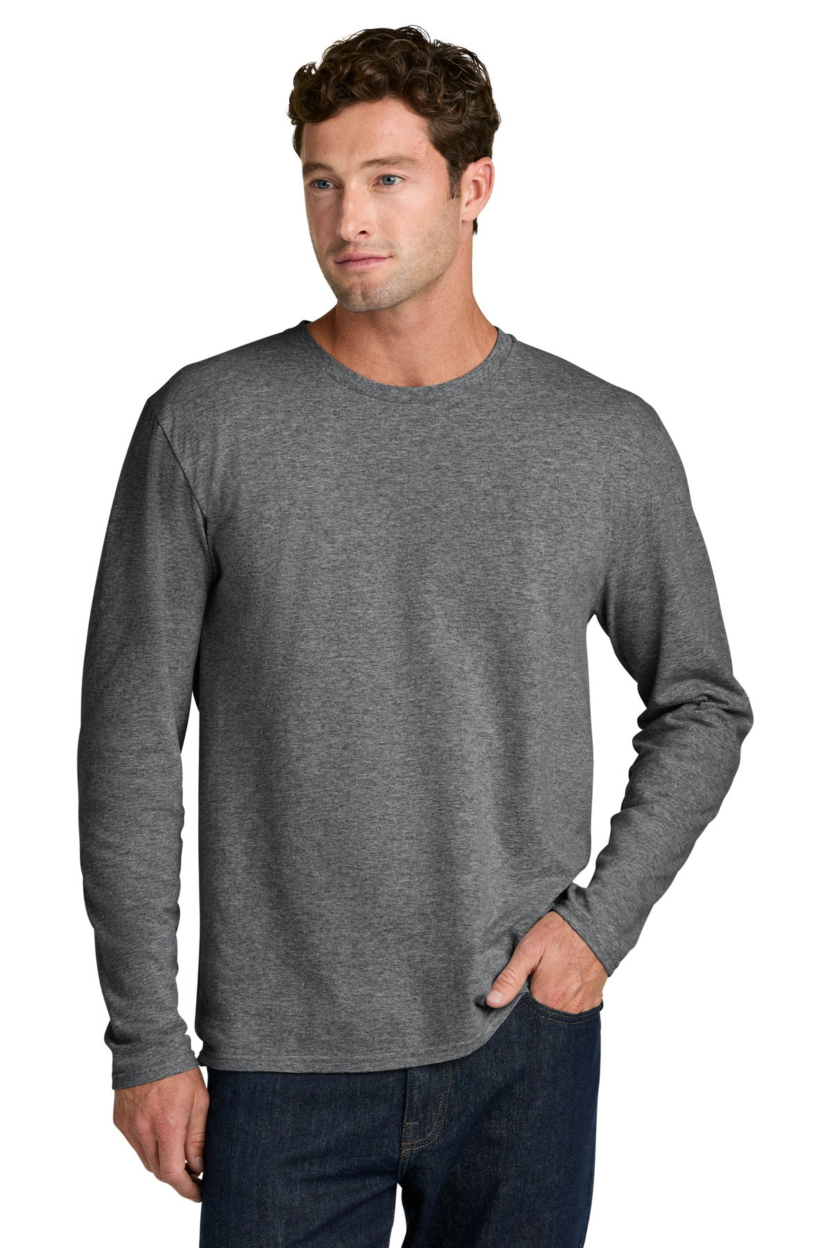 Port & Co   Easy Cotton Long Sleeve Tee PC43LS