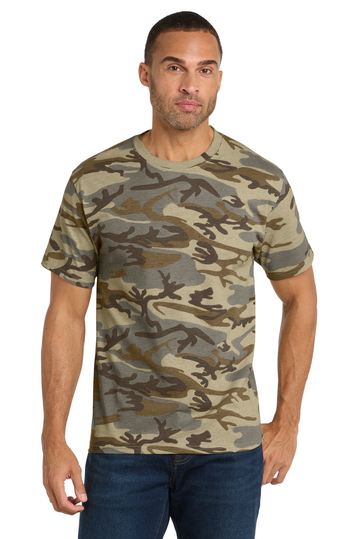 Port & Co   Core Cotton Camo Tee.  PC54C