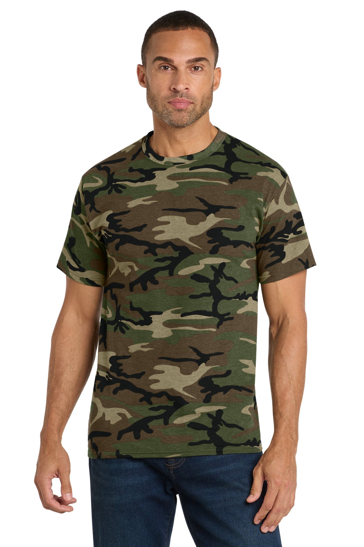 Port & Co   Core Cotton Camo Tee.  PC54C