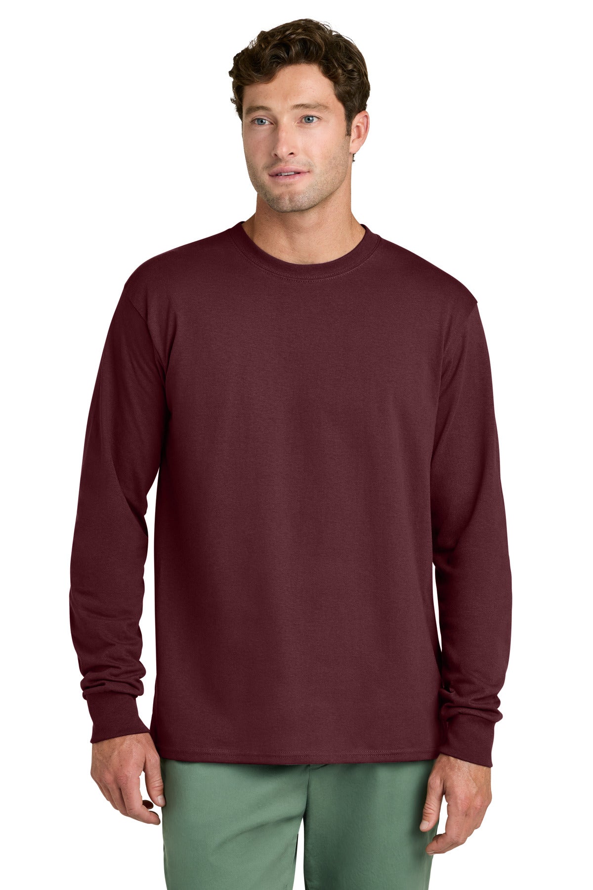 Port & Co ®  Long Sleeve Core Cotton Tee. PC54LS | Add Your Logo