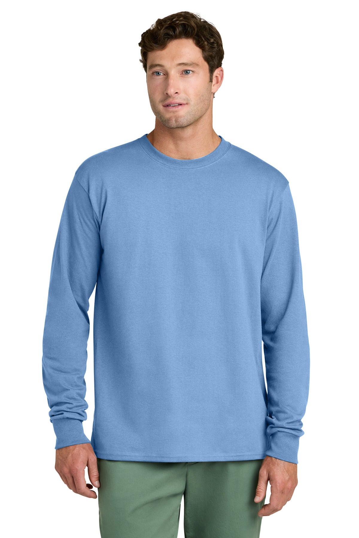 Port & Co ®  Long Sleeve Core Cotton Tee. PC54LS | Add Your Logo