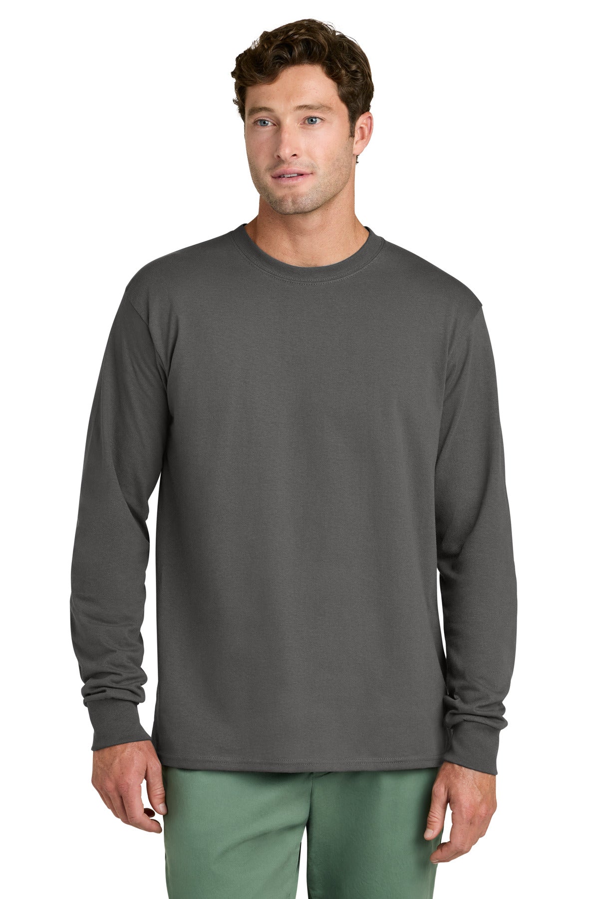 Port & Co ®  Long Sleeve Core Cotton Tee. PC54LS | Add Your Logo
