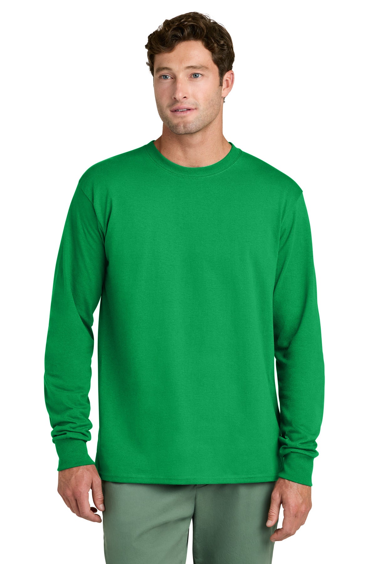 Port & Co ®  Long Sleeve Core Cotton Tee. PC54LS | Add Your Logo