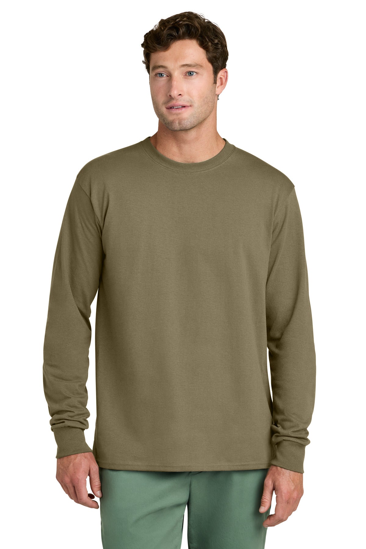 Port & Co ®  Long Sleeve Core Cotton Tee. PC54LS | Add Your Logo