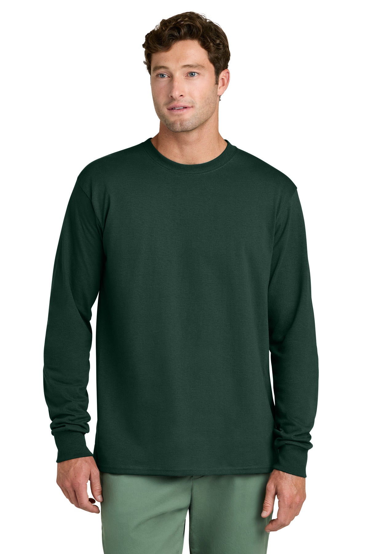 Port & Co ®  Long Sleeve Core Cotton Tee. PC54LS | Add Your Logo