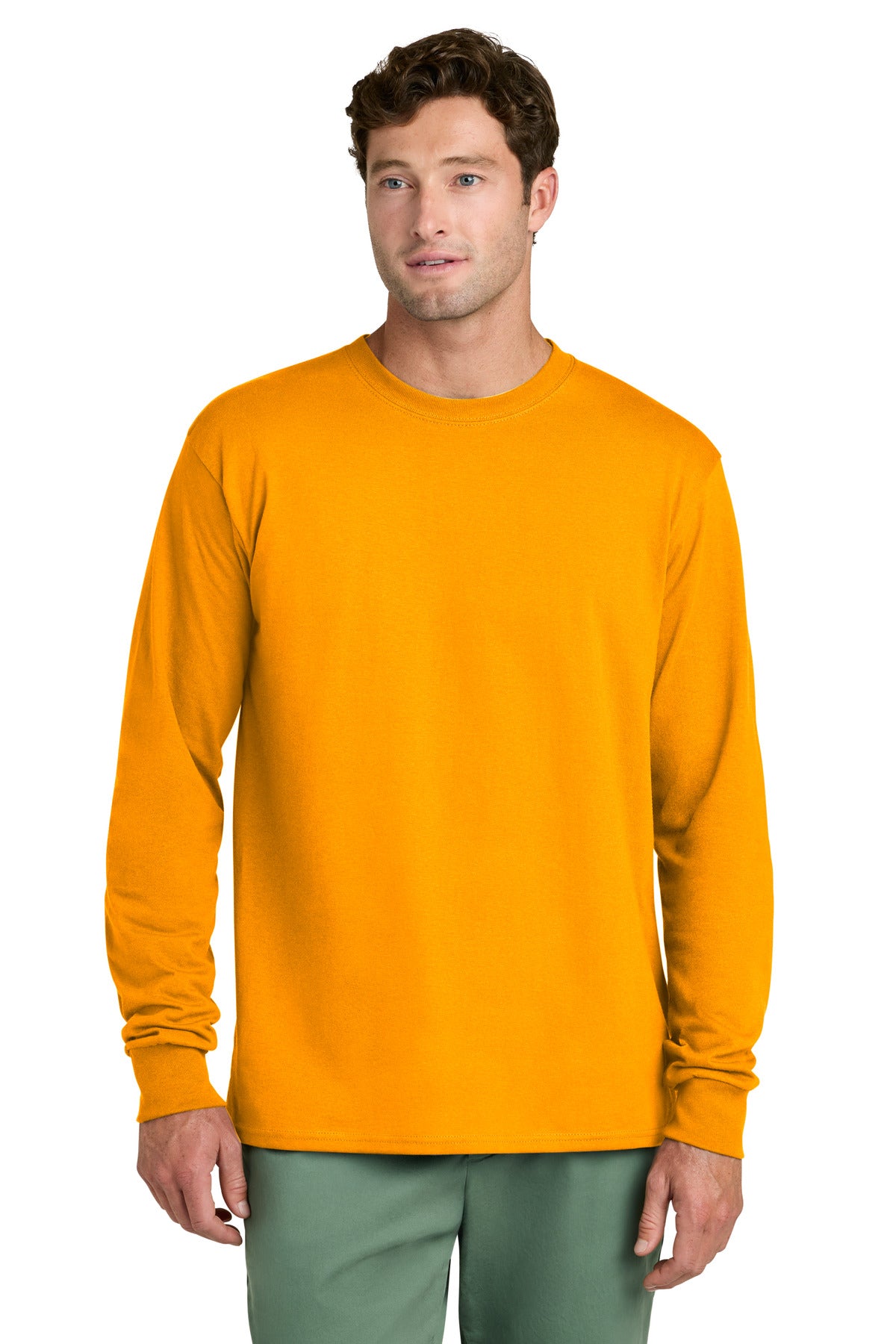 Port & Co ®  Long Sleeve Core Cotton Tee. PC54LS | Add Your Logo