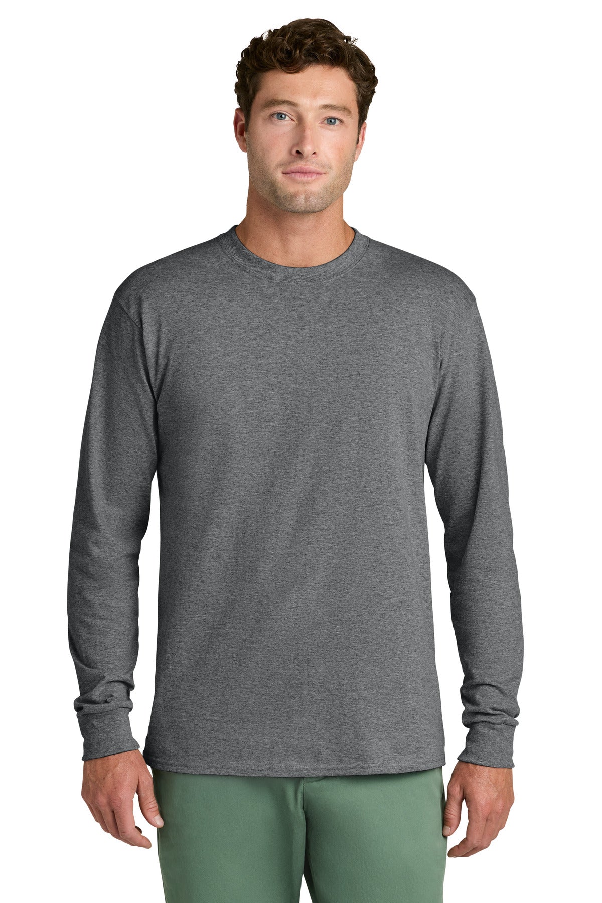 Port & Co ®  Long Sleeve Core Cotton Tee. PC54LS | Add Your Logo
