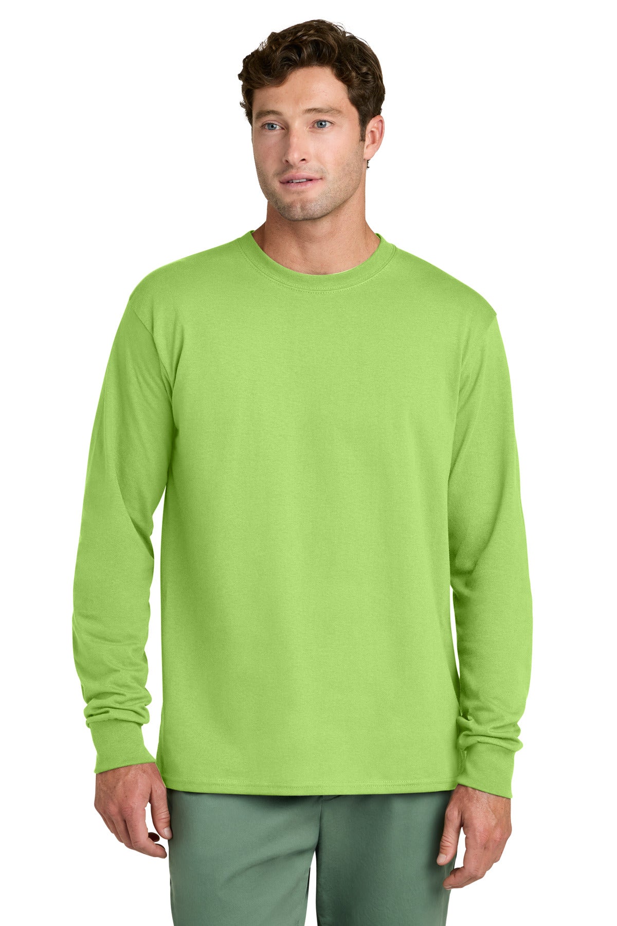 Port & Co ®  Long Sleeve Core Cotton Tee. PC54LS | Add Your Logo