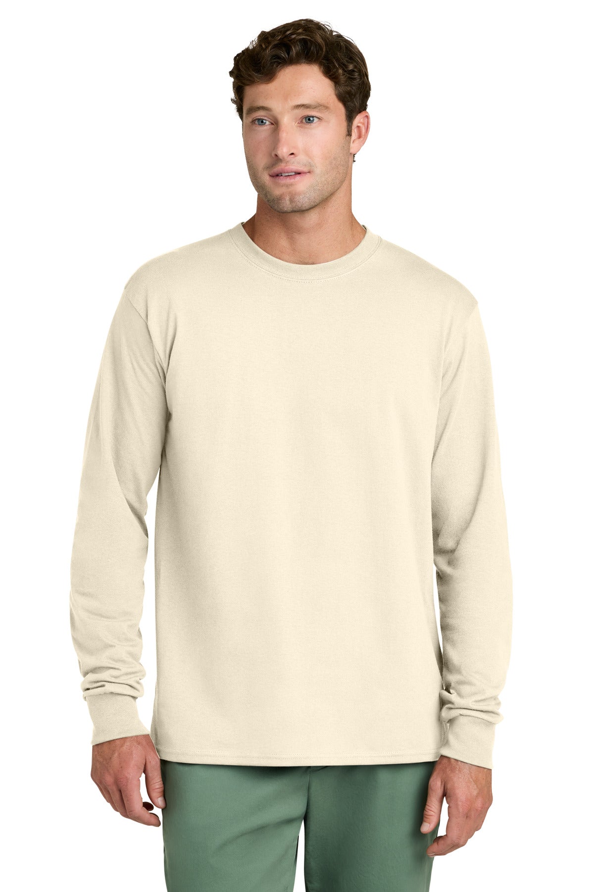 Port & Co ®  Long Sleeve Core Cotton Tee. PC54LS | Add Your Logo
