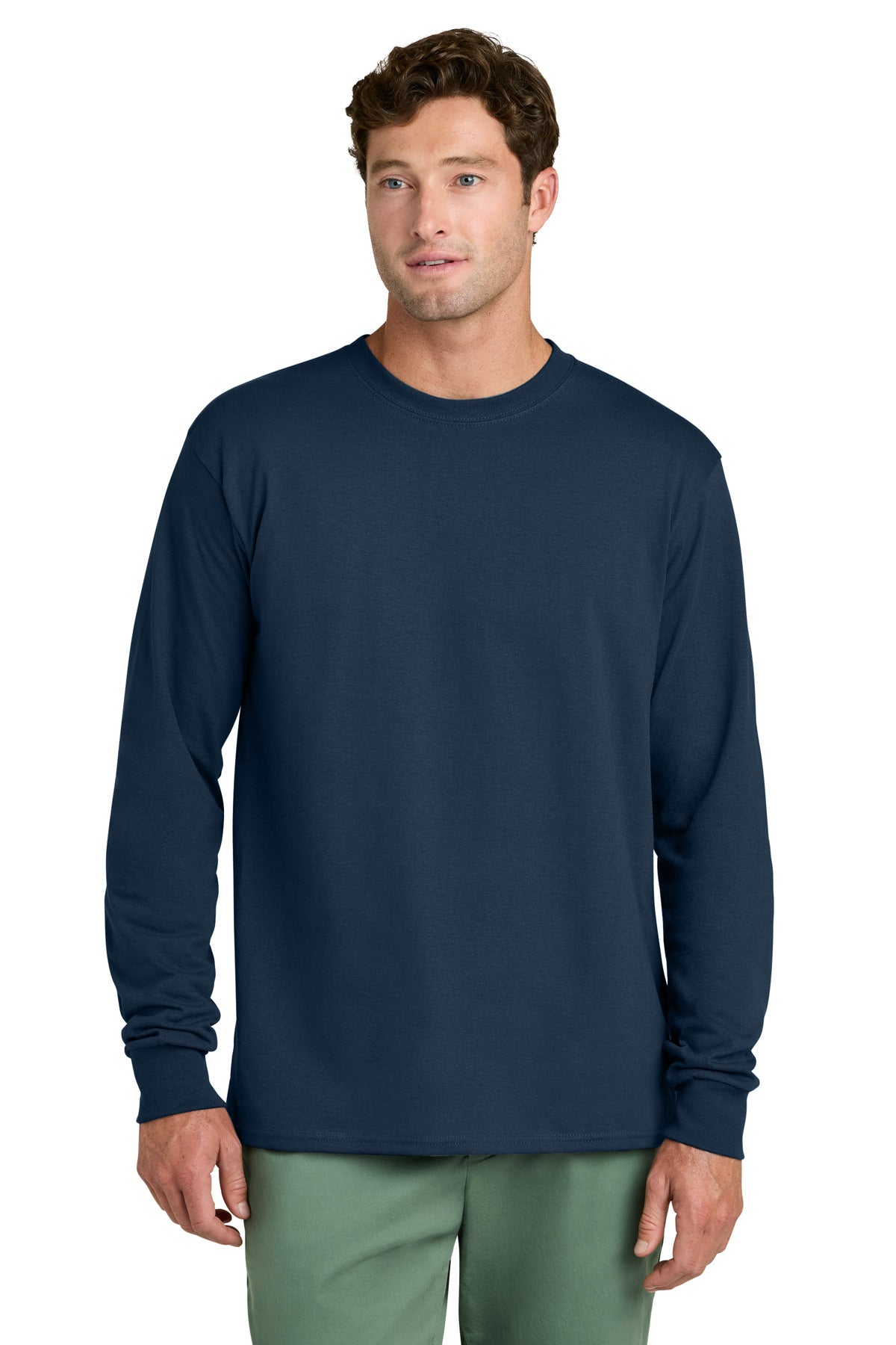Port & Co ®  Long Sleeve Core Cotton Tee. PC54LS | Add Your Logo