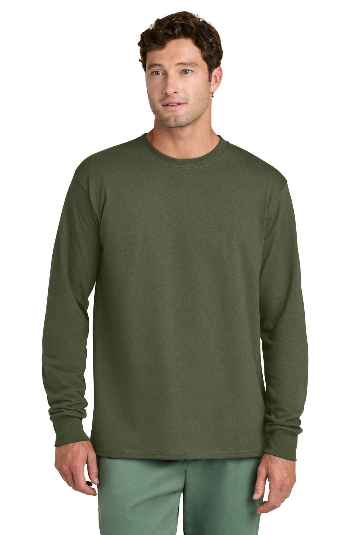 Port & Co ®  Long Sleeve Core Cotton Tee. PC54LS | Add Your Logo