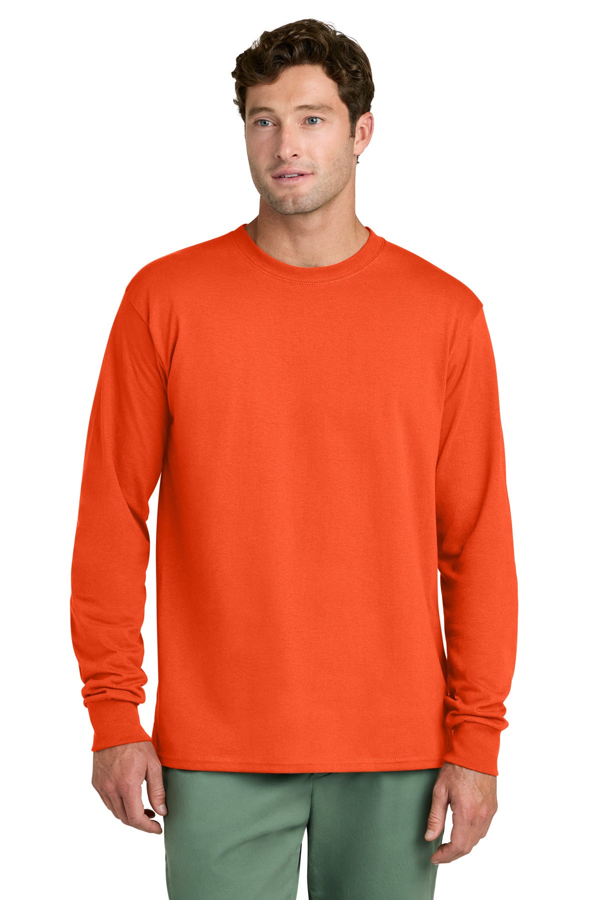 Port & Co ®  Long Sleeve Core Cotton Tee. PC54LS | Add Your Logo