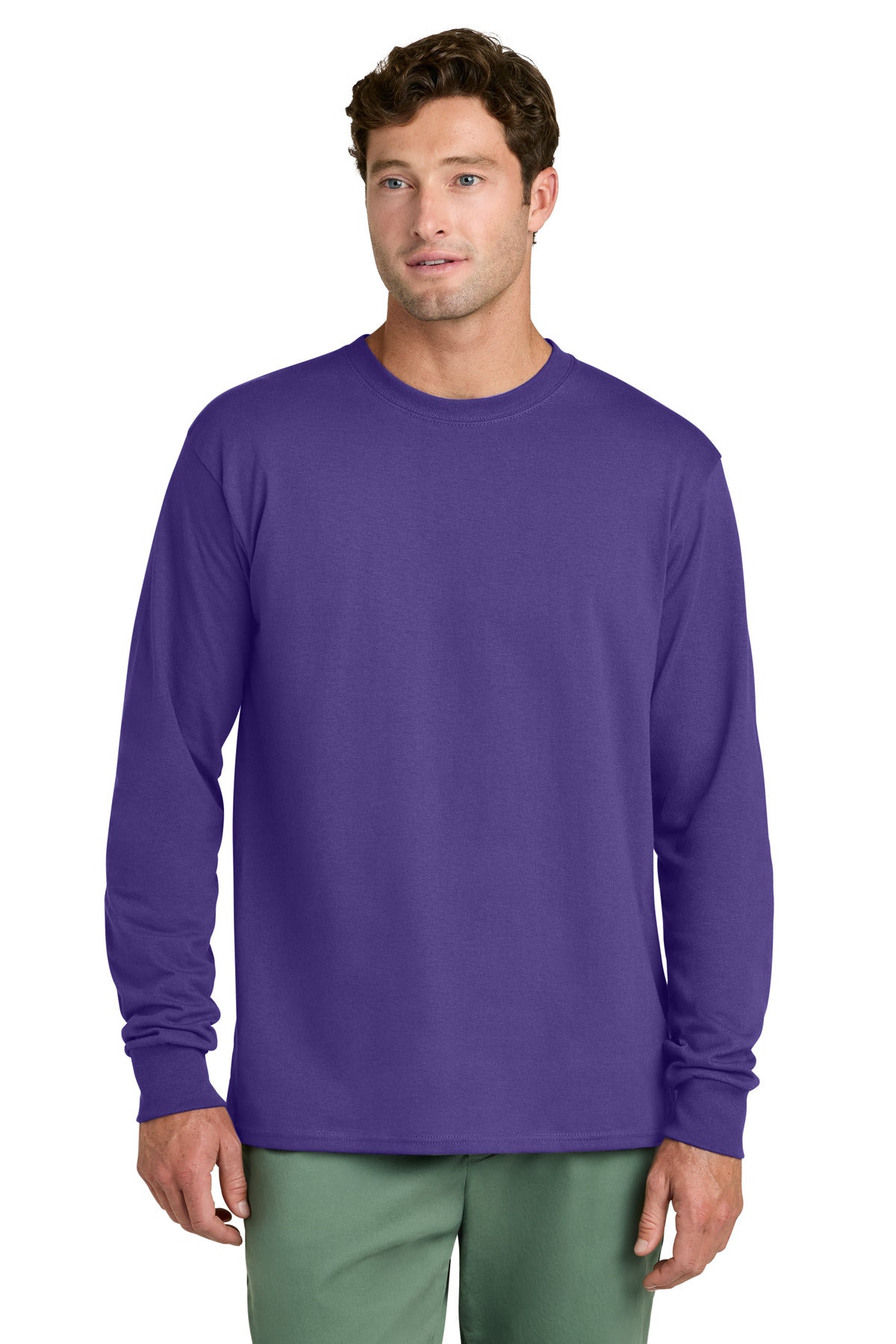 Port & Co ®  Long Sleeve Core Cotton Tee. PC54LS | Add Your Logo