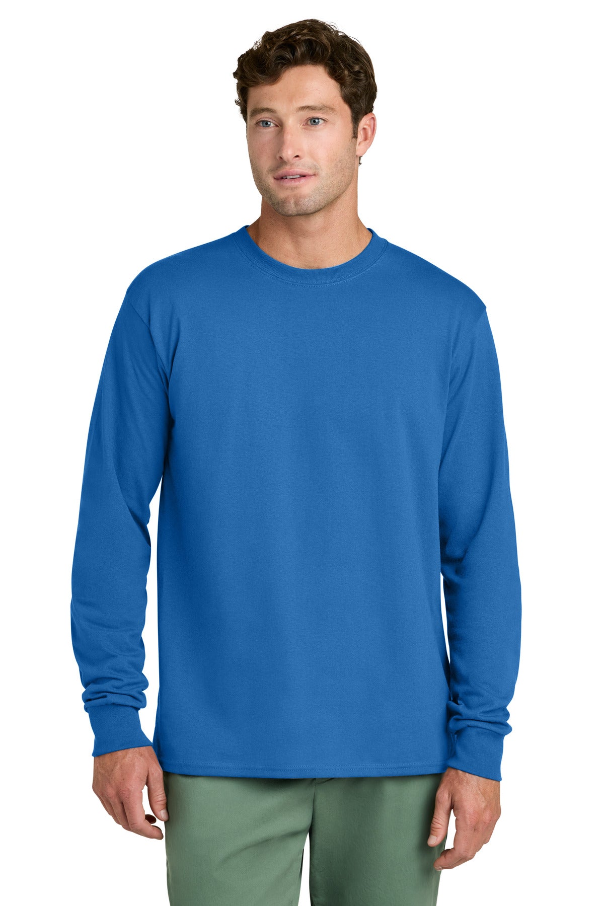 Port & Co ®  Long Sleeve Core Cotton Tee. PC54LS | Add Your Logo