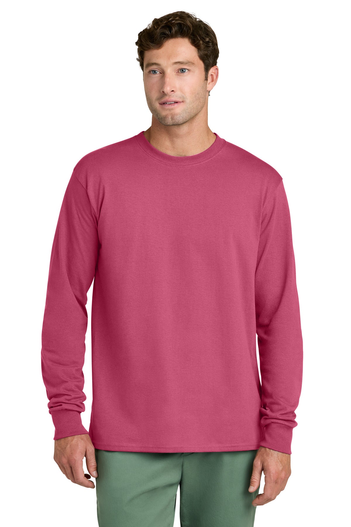 Port & Co ®  Long Sleeve Core Cotton Tee. PC54LS | Add Your Logo