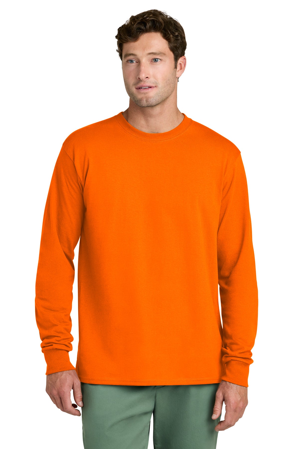 Port & Co ®  Long Sleeve Core Cotton Tee. PC54LS | Add Your Logo