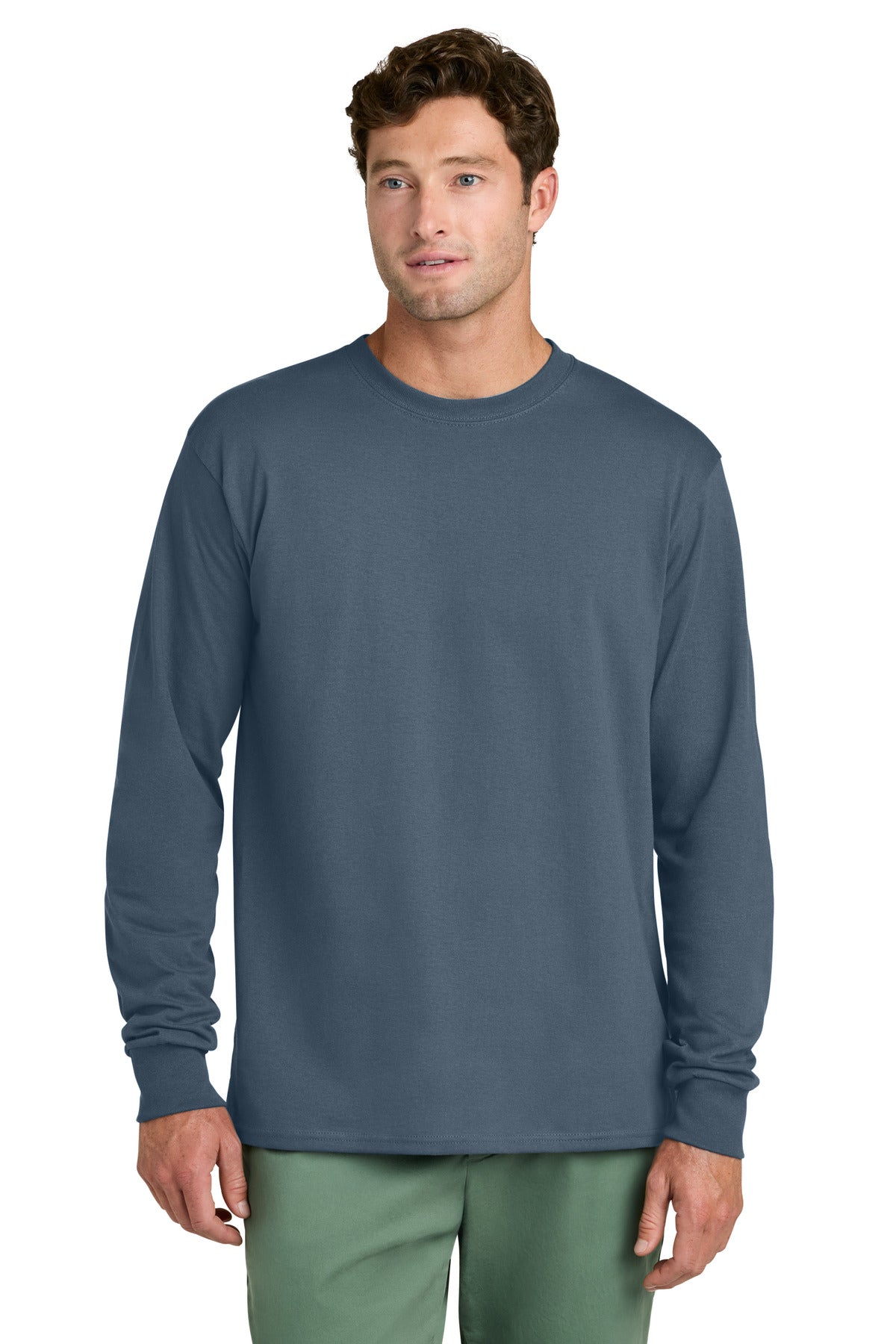 Port & Co ®  Long Sleeve Core Cotton Tee. PC54LS | Add Your Logo
