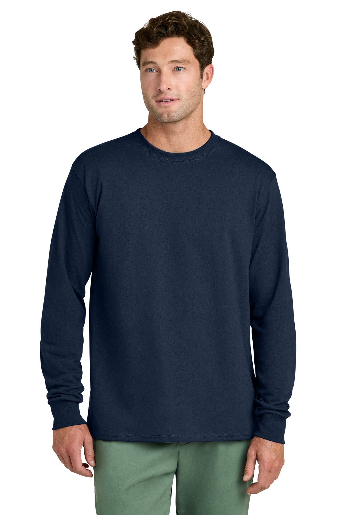 Port & Co ®  Long Sleeve Core Cotton Tee. PC54LS | Add Your Logo