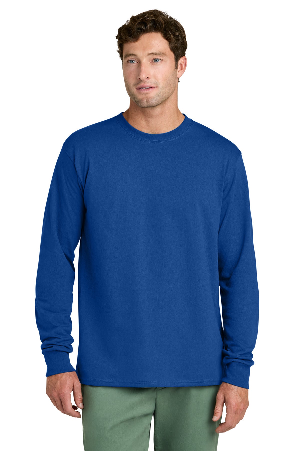 Port & Co ®  Long Sleeve Core Cotton Tee. PC54LS | Add Your Logo