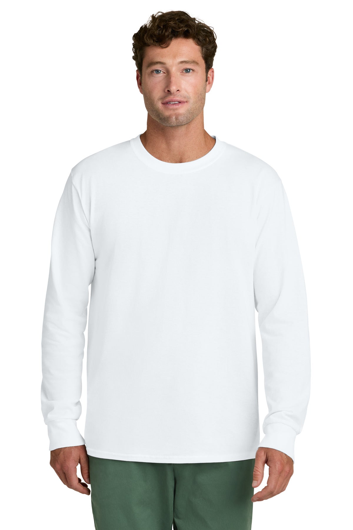 Port & Co ®  Long Sleeve Core Cotton Tee. PC54LS | Add Your Logo