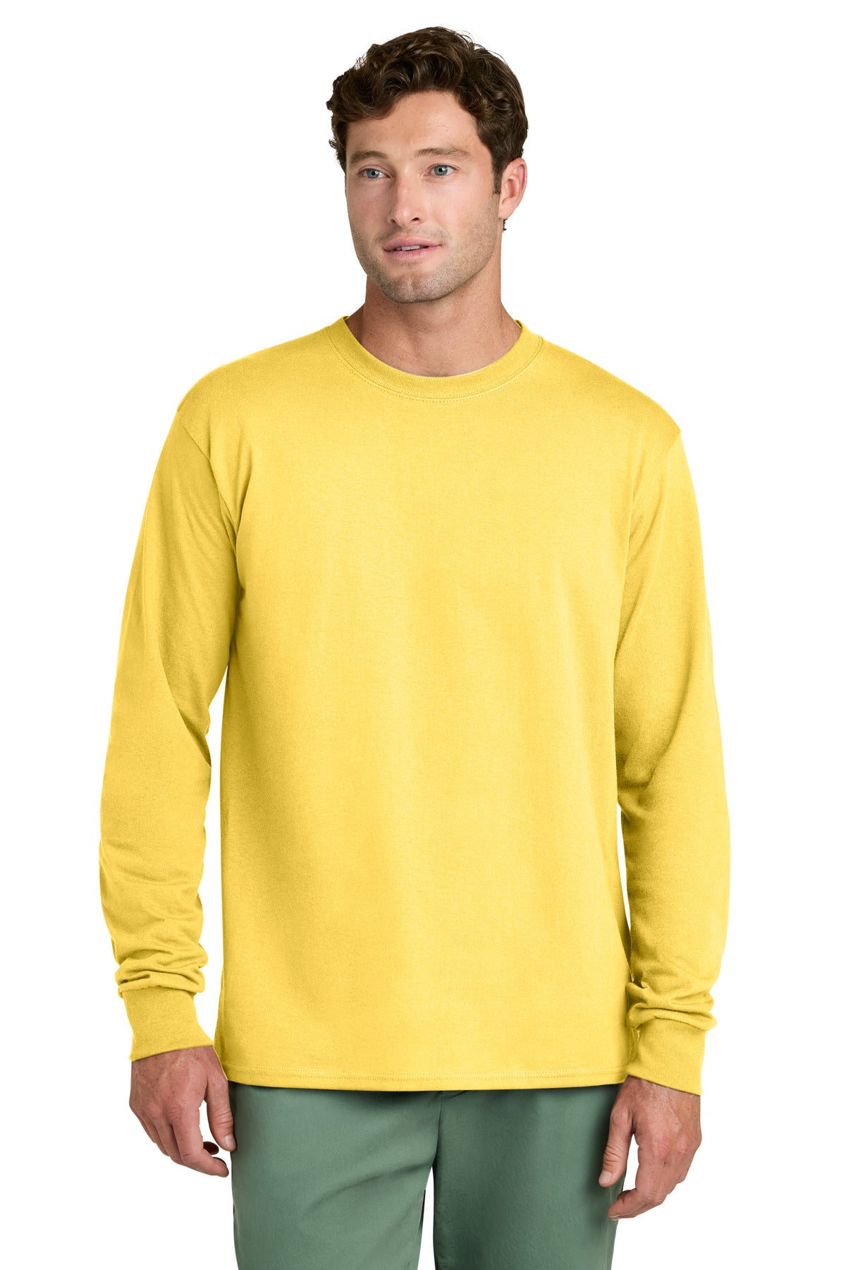 Port & Co ®  Long Sleeve Core Cotton Tee. PC54LS | Add Your Logo