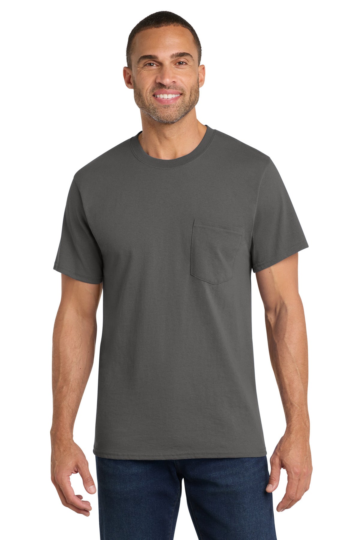 Port & Co   Core Cotton Pocket Tee. PC54P