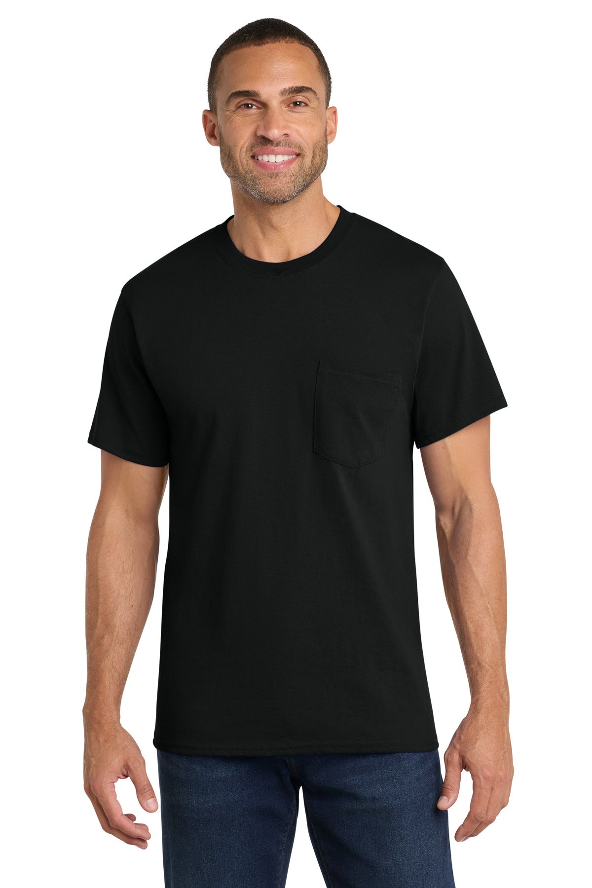 Port & Co   Core Cotton Pocket Tee. PC54P
