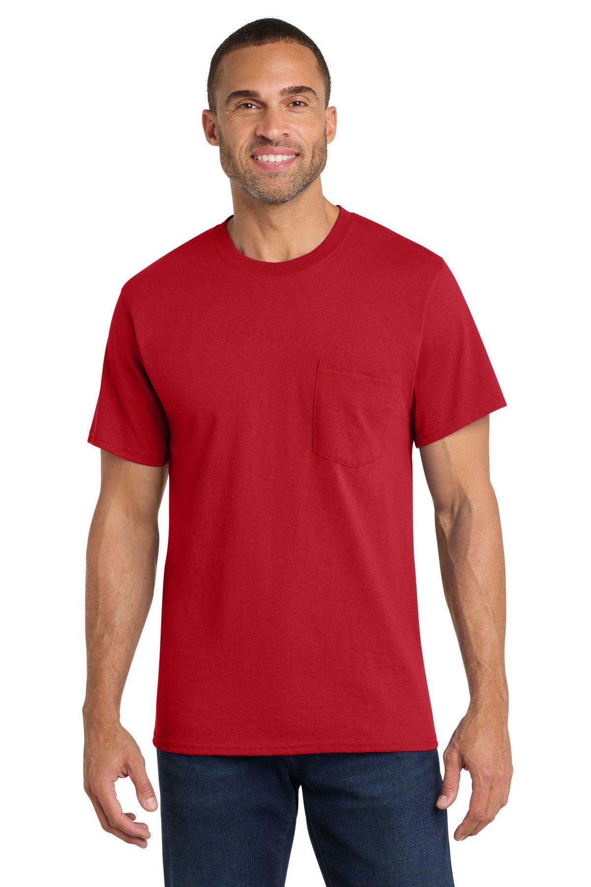 Port & Co   Core Cotton Pocket Tee. PC54P
