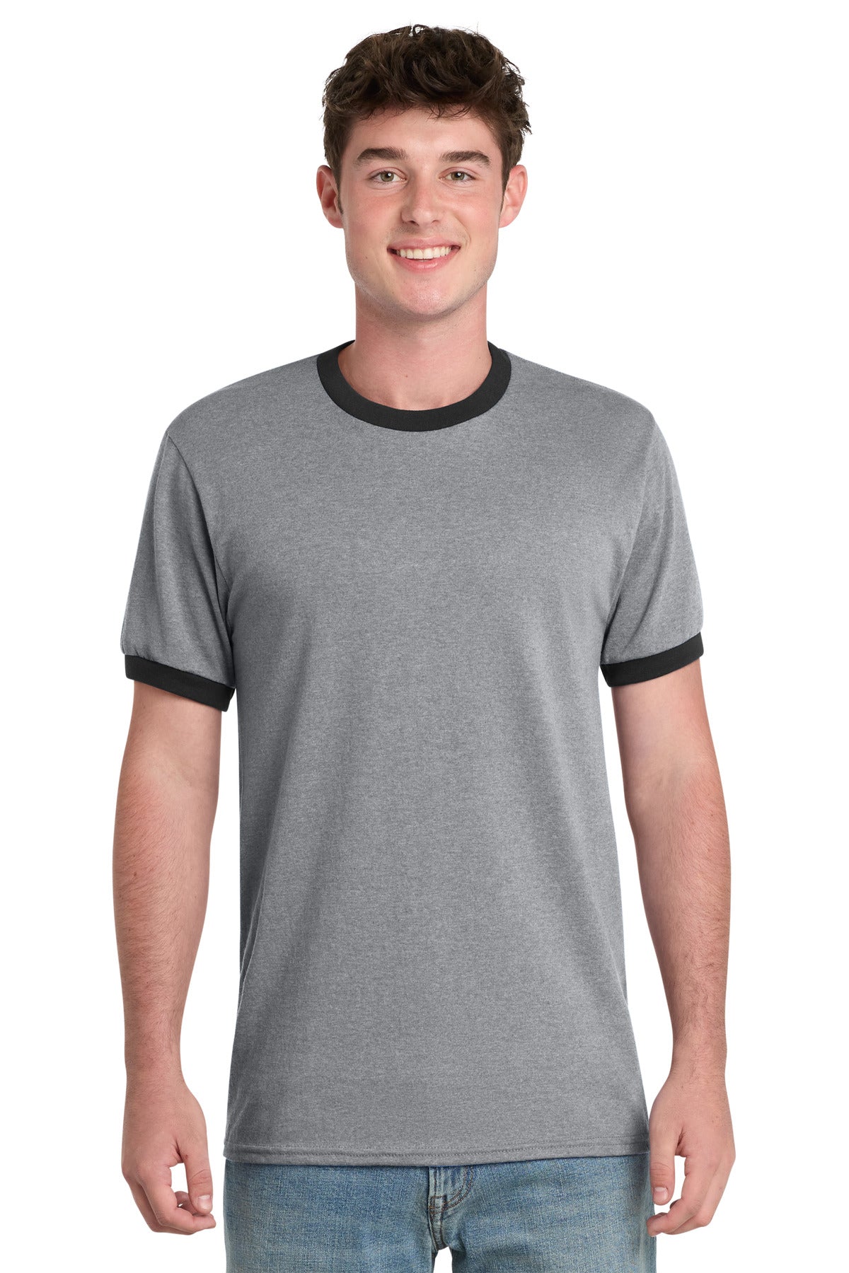 Port & Co   Core Cotton Ringer Tee.  PC54R
