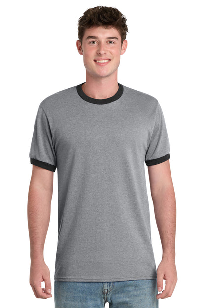 Port & Co   Core Cotton Ringer Tee.  PC54R