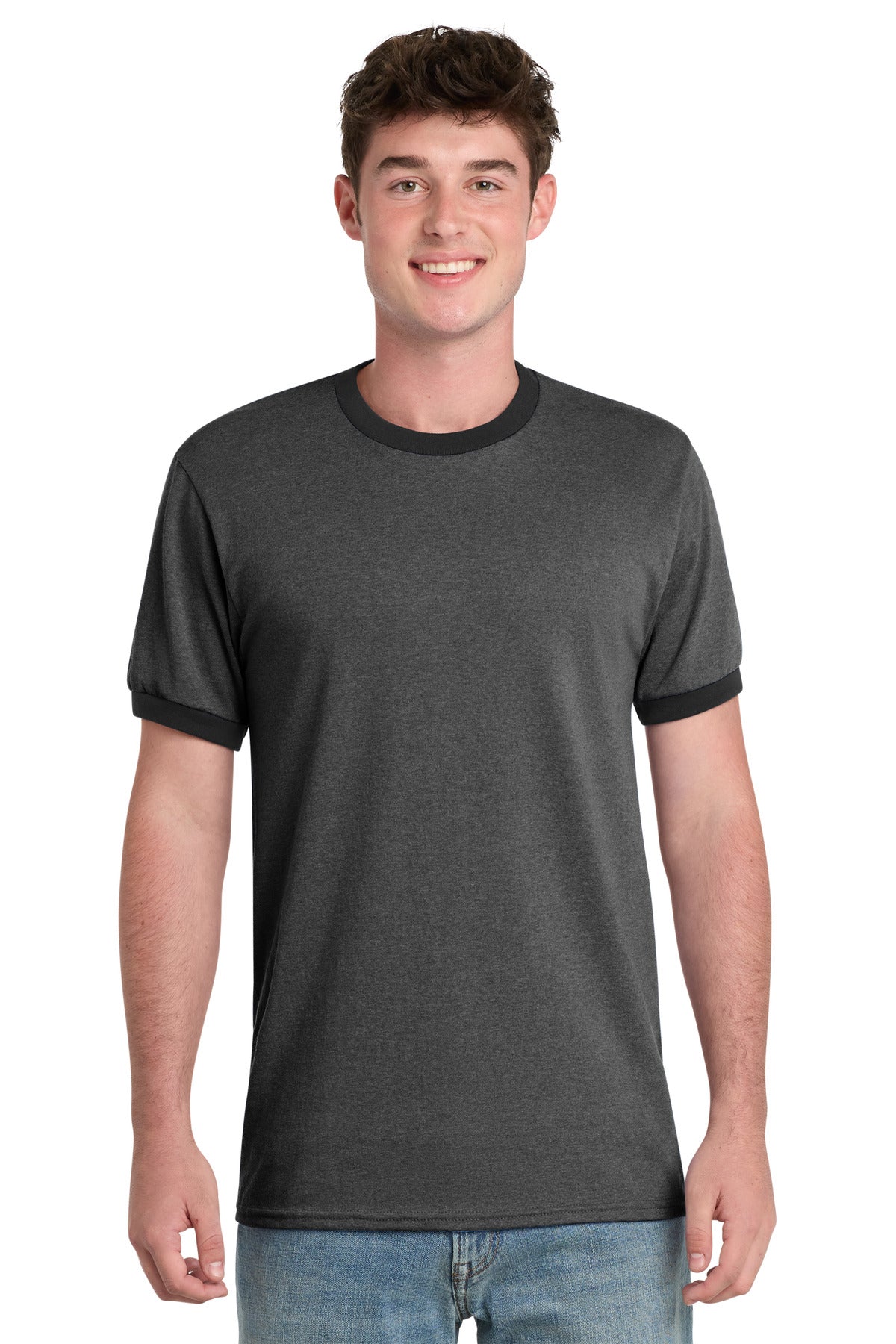 Port & Co   Core Cotton Ringer Tee.  PC54R