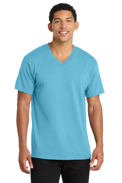 Port & Co   Core Cotton V-Neck Tee. PC54V