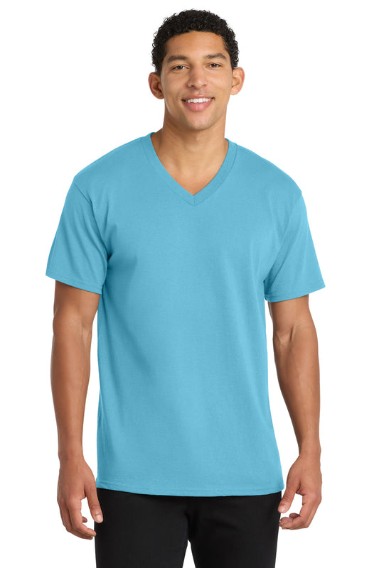 Port & Co   Core Cotton V-Neck Tee. PC54V