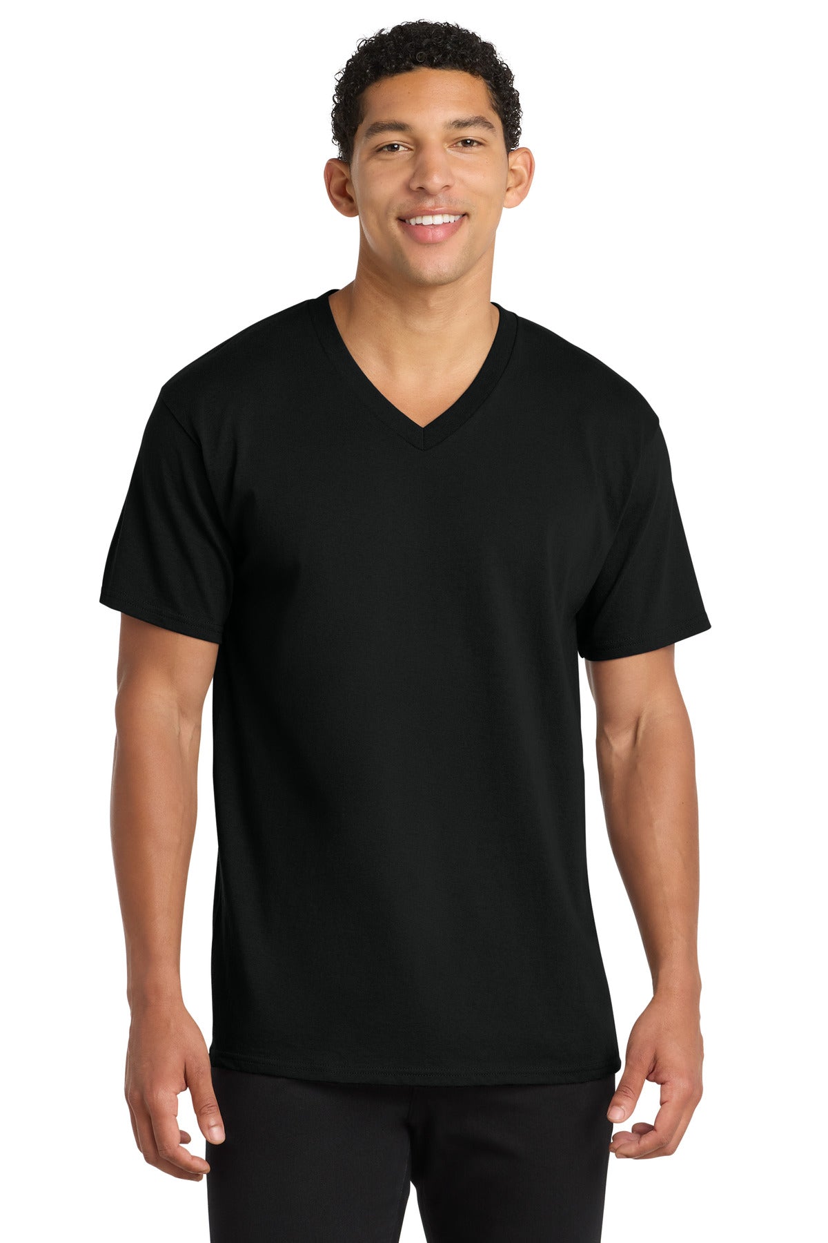 Port & Co   Core Cotton V-Neck Tee. PC54V
