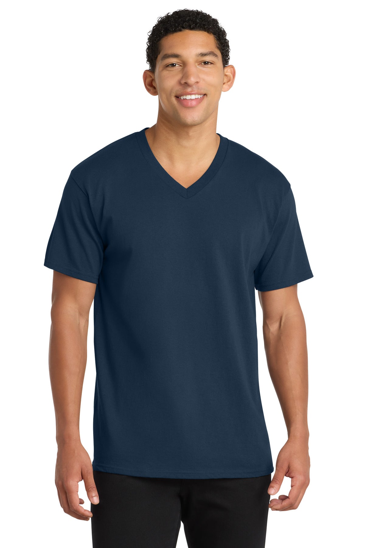 Port & Co   Core Cotton V-Neck Tee. PC54V