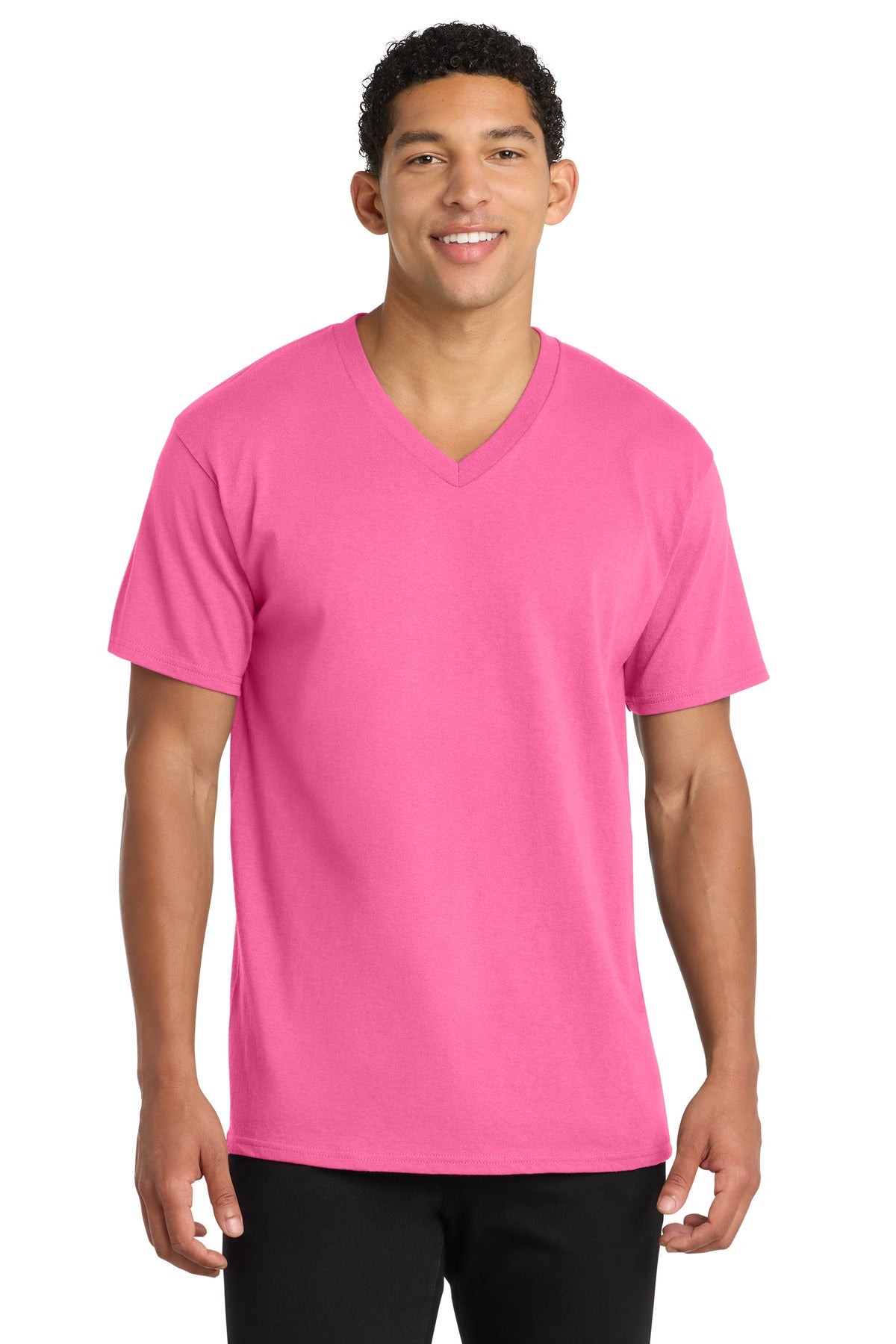 Port & Co   Core Cotton V-Neck Tee. PC54V