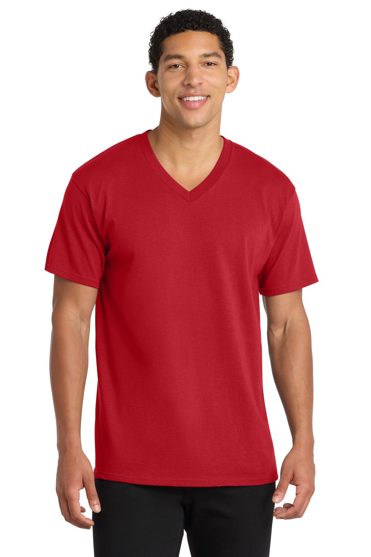 Port & Co   Core Cotton V-Neck Tee. PC54V